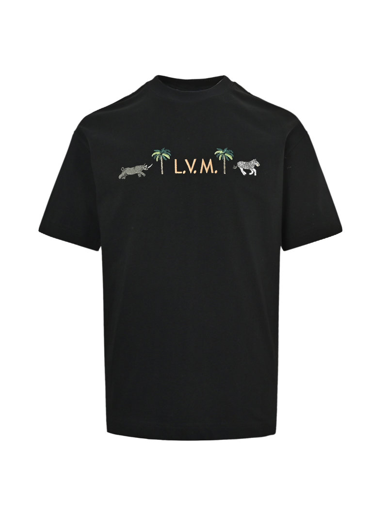 Louis Vuitton Palm Tiger Graphic Black T-Shirt view