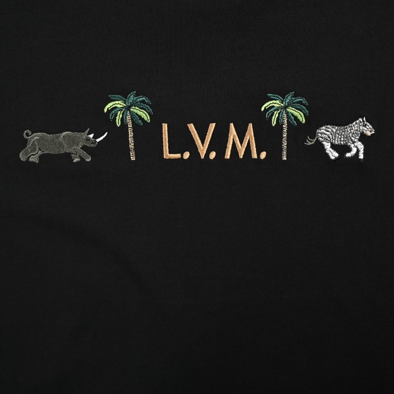 Louis Vuitton Palm Tiger Graphic Black T-Shirt view
