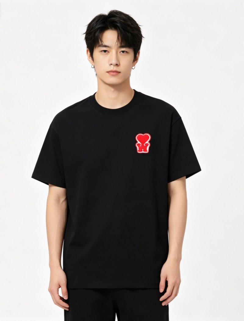 Moschino Heart Logo Black T-Shirt