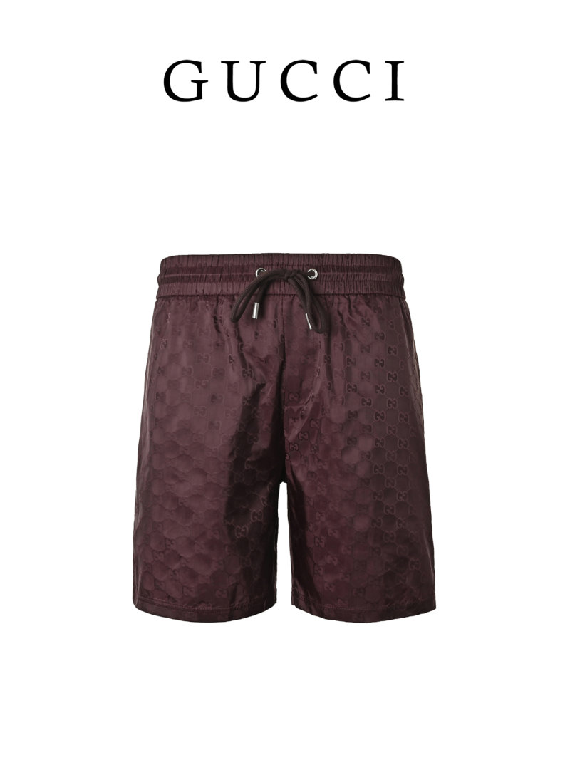 Gucci GG Monogram Burgundy Swim Shorts