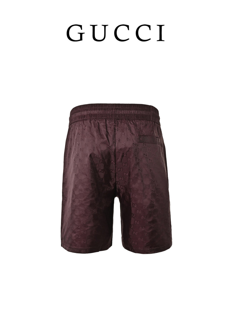 Gucci GG Monogram Burgundy Swim Shorts view