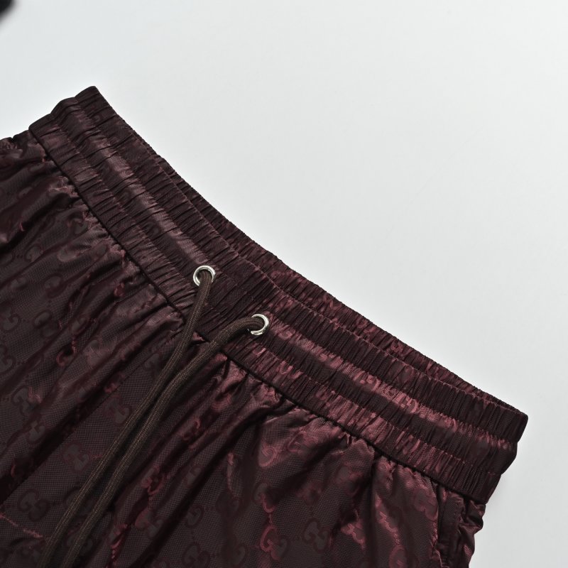 Gucci GG Monogram Burgundy Swim Shorts view