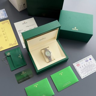 Rolex Datejust 31mm Diamond Mint Green Dial Steel Watch