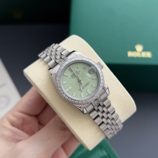 Rolex Datejust 31mm Diamond Mint Green Dial Steel Watch view 2