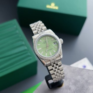 Rolex Datejust 31mm Diamond Mint Green Dial Steel Watch view 3