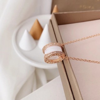 Bvlgari B.Zero1 Design Legend White Ceramic Rose Gold Necklace view 8