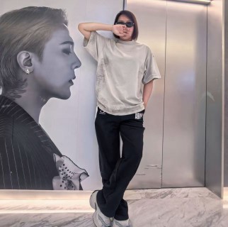Balenciaga Grey Vintage Wash T-Shirt view 2