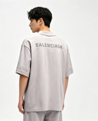 Balenciaga Grey Vintage Wash T-Shirt view 4