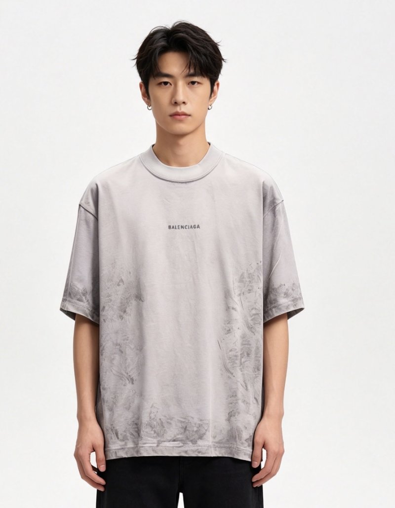Balenciaga Grey Vintage Wash T-Shirt view