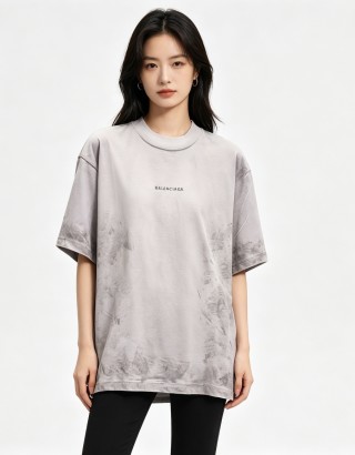 Balenciaga Grey Vintage Wash T-Shirt view 9