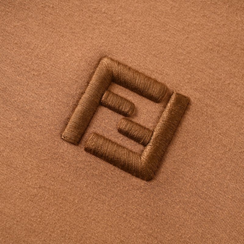 Camel Heavyweight Hoodie with Embroidered Logo view