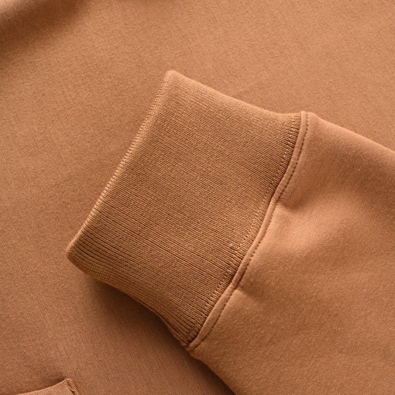 Camel Heavyweight Hoodie with Embroidered Logo view