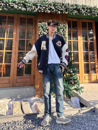 Premium Distressed Blue Denim Jeans view 2