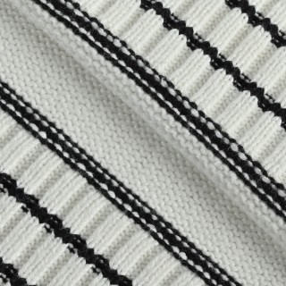 Prada Milano Striped Wool Blend Sweater Cream/Navy view 10