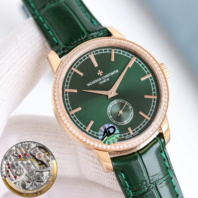 Vacheron Constantin Patrimony Heritage Green Dial Rose Gold Watch