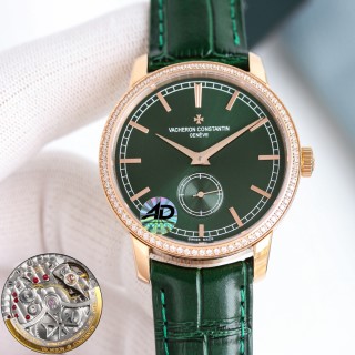 Vacheron Constantin Patrimony Heritage Green Dial Rose Gold Watch view 2
