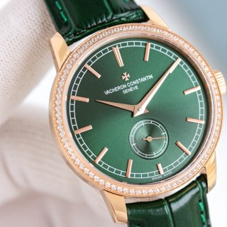 Vacheron Constantin Patrimony Heritage Green Dial Rose Gold Watch view 3