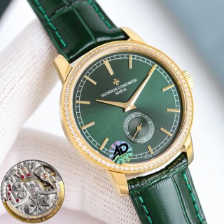 Vacheron Constantin Patrimony Heritage Green Dial Rose Gold Watch view 4