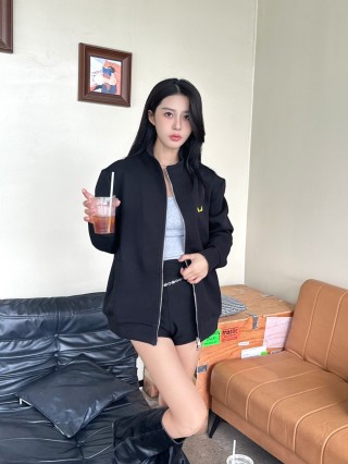 Fendi Black Monster Eye Zip Jacket view 5