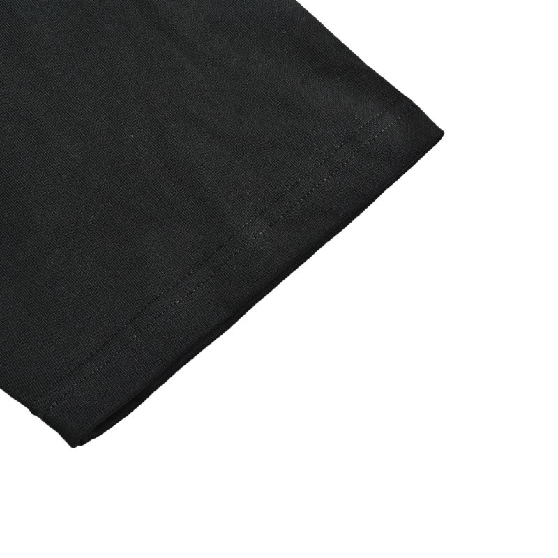 Black Graphic Print T-Shirt with Colorblock Design view