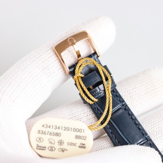 Omega De Ville Prestige Co-Axial Master Chronometer 41mm Gold Blue Dial view 9