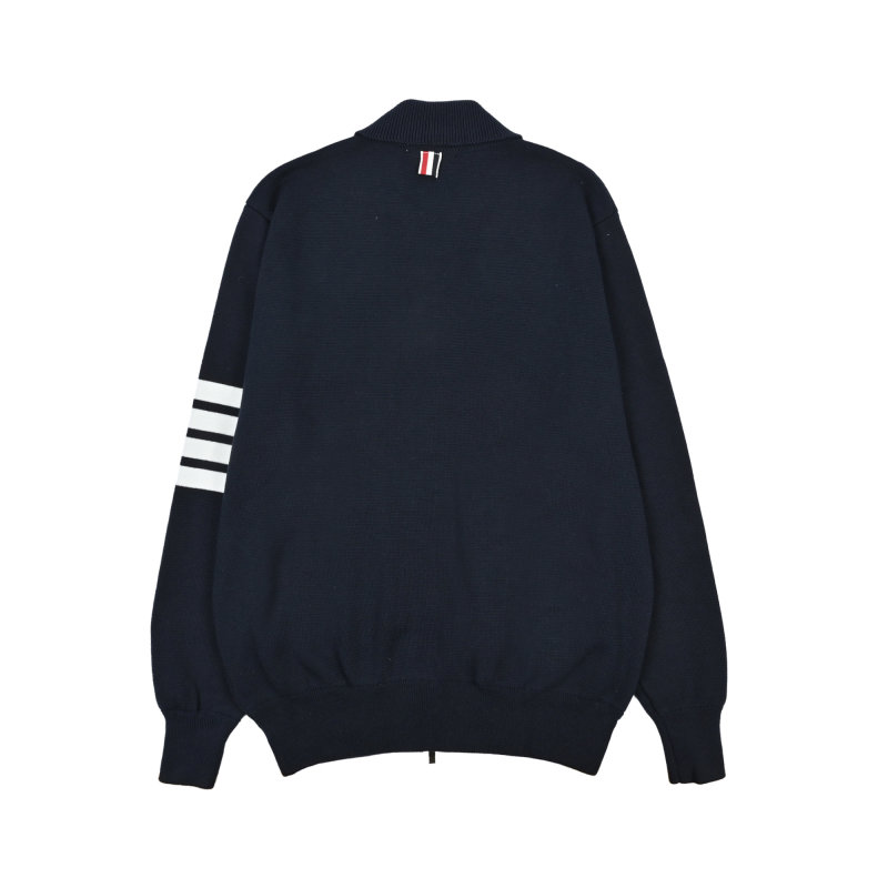 Essentials Black Zip Hoodie with White Stripe Detail view