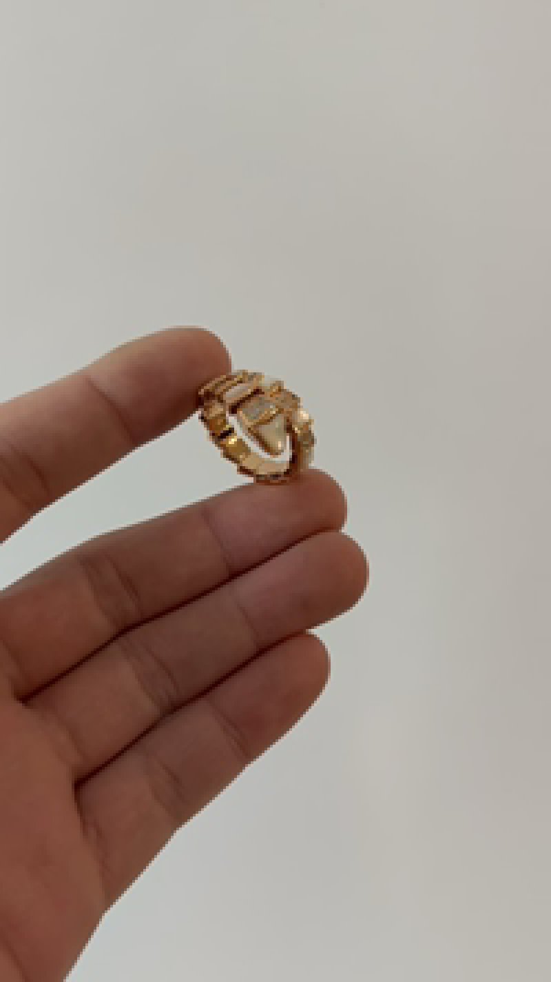 Gold-Tone Chunky Chain Link Ring