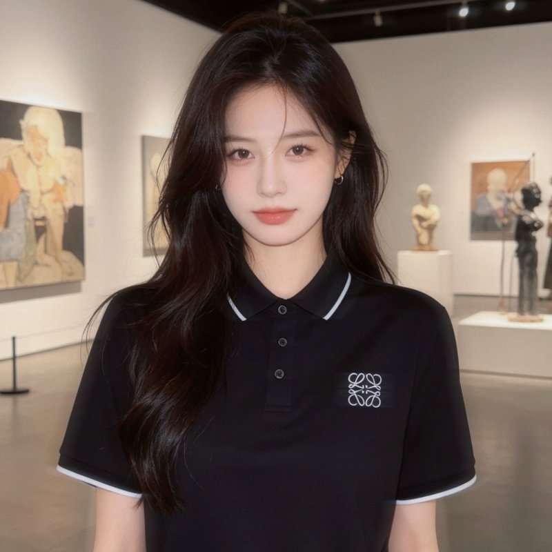 Black Embroidered Logo Polo Shirt with Contrast Trim view