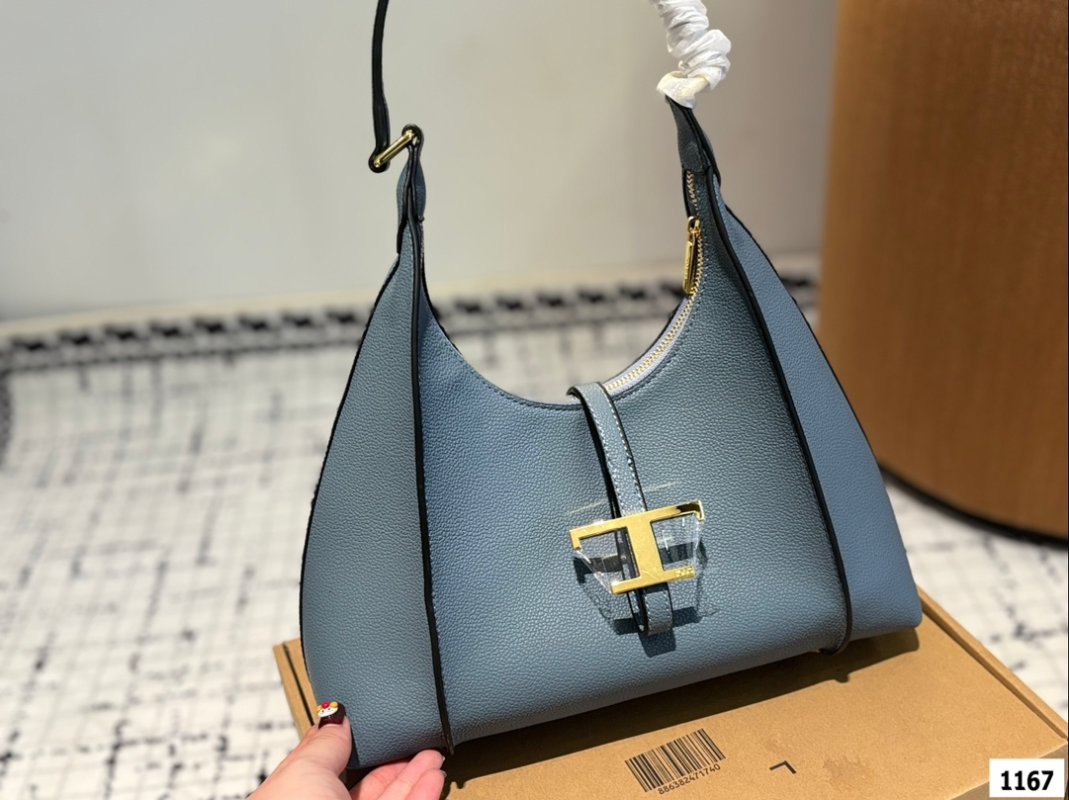 Tod's DiBag Slate Blue Leather Shoulder Bag view