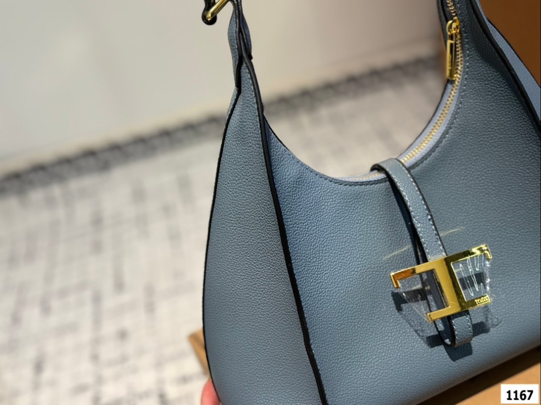 Tod's DiBag Slate Blue Leather Shoulder Bag view