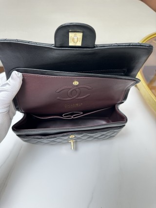 Chanel CF 2.55 Classic Quilted Leather Shoulder Bag Black view 3