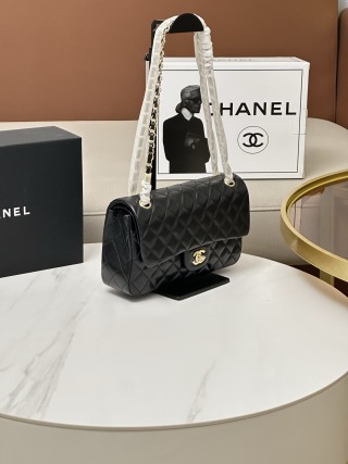 Chanel CF 2.55 Classic Quilted Leather Shoulder Bag Black view 5