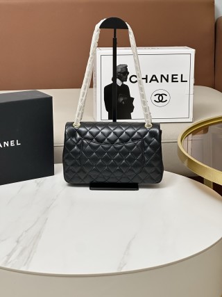 Chanel CF 2.55 Classic Quilted Leather Shoulder Bag Black view 7