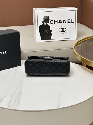 Chanel CF 2.55 Classic Quilted Leather Shoulder Bag Black view 8