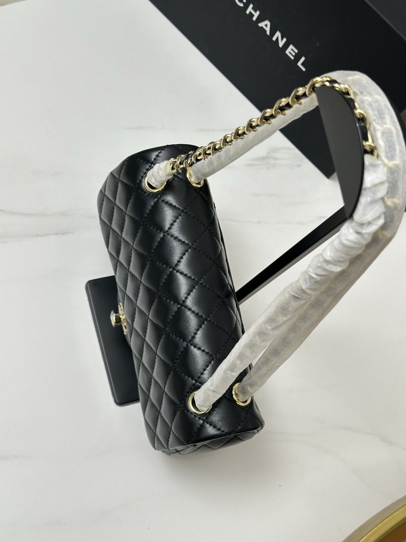Chanel CF 2.55 Classic Quilted Leather Shoulder Bag Black view