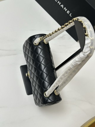 Chanel CF 2.55 Classic Quilted Leather Shoulder Bag Black view 9