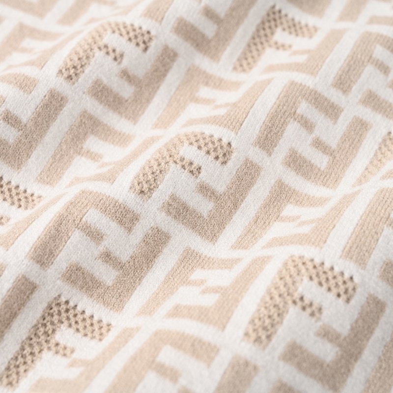 Fendi FF Monogram Knit T-Shirt Cream view