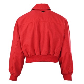 Prada Red Cropped Bomber Jacket view 3