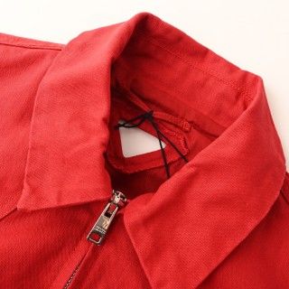 Prada Red Cropped Bomber Jacket view 4