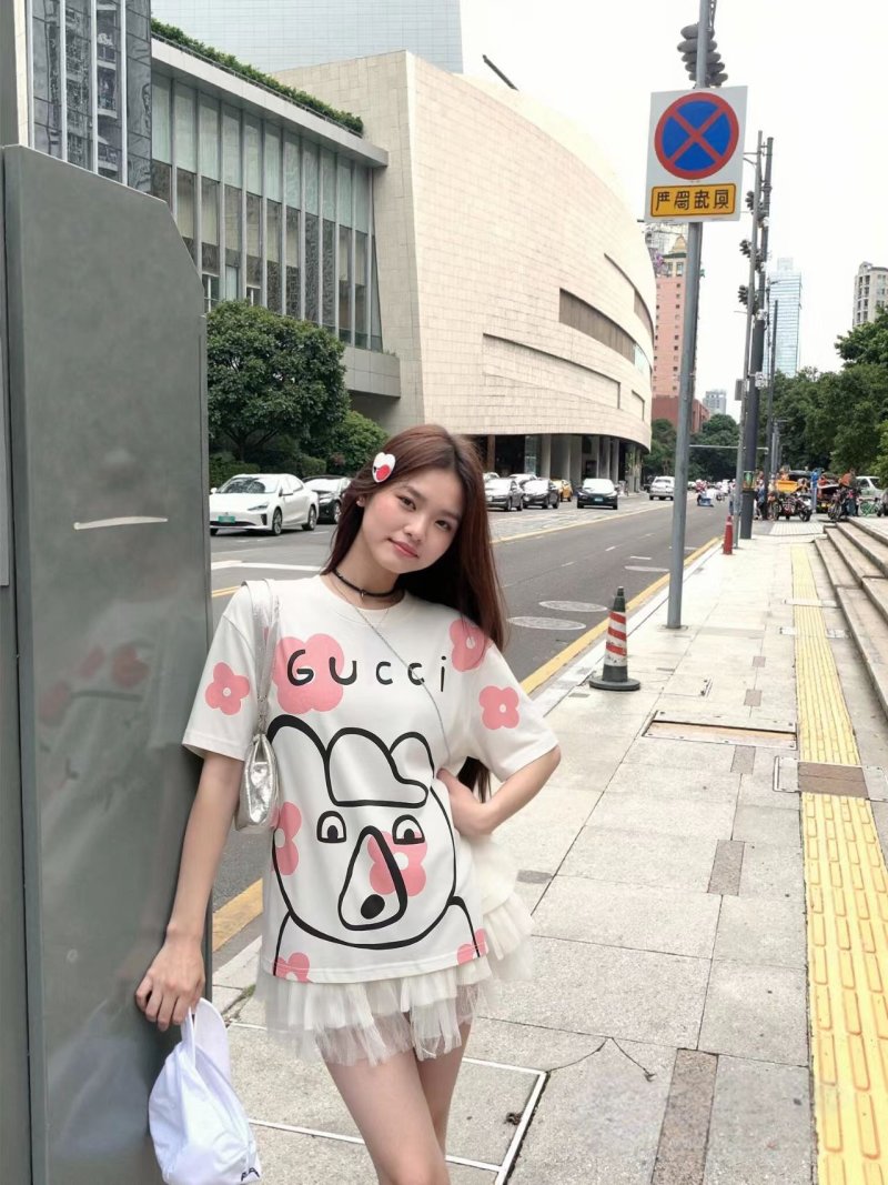 Gucci Floral Bear Face White T-Shirt