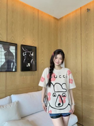 Gucci Floral Bear Face White T-Shirt view 2