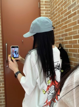 Stüssy Skull Jester Graphic T-Shirt Cream view 2