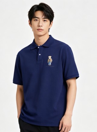 Polo Ralph Lauren Navy Bear Embroidered Polo Shirt view 2