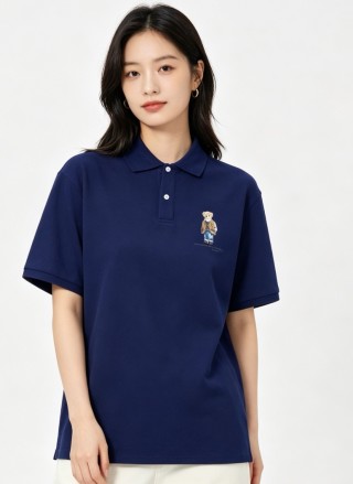 Polo Ralph Lauren Navy Bear Embroidered Polo Shirt view 4