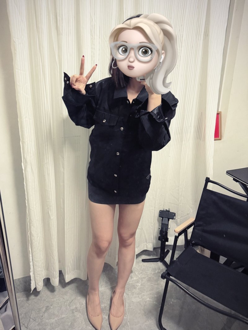 Black Oversized Button-Up Jacket