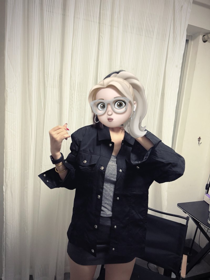 Black Oversized Button-Up Jacket view