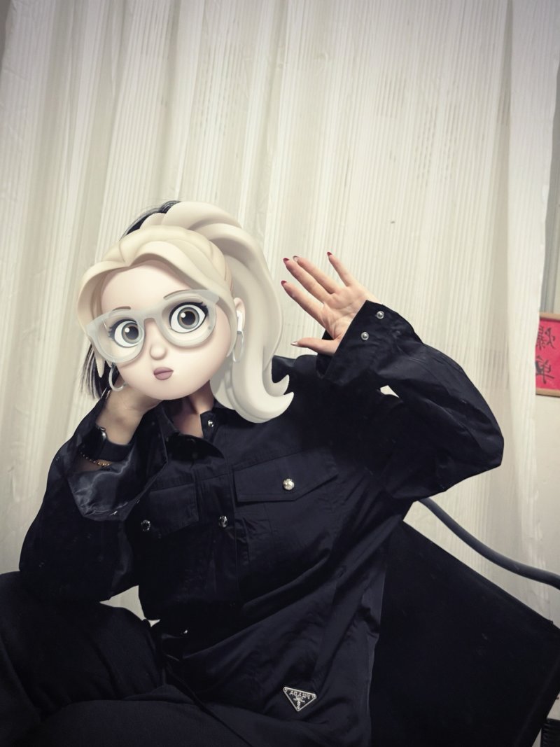 Black Oversized Button-Up Jacket view
