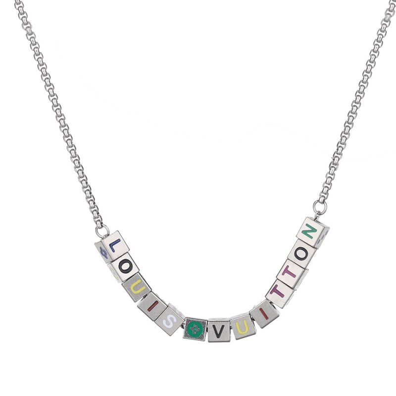 Louis Vuitton LV Play-It Dice Silver Necklace