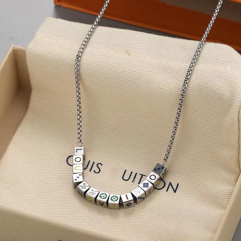 Louis Vuitton LV Play-It Dice Silver Necklace view