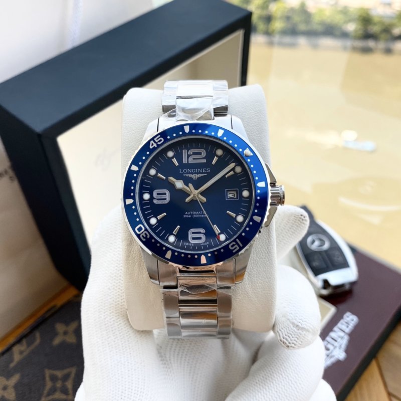 Longines Conquest Blue Dial Automatic Steel Watch 40mm
